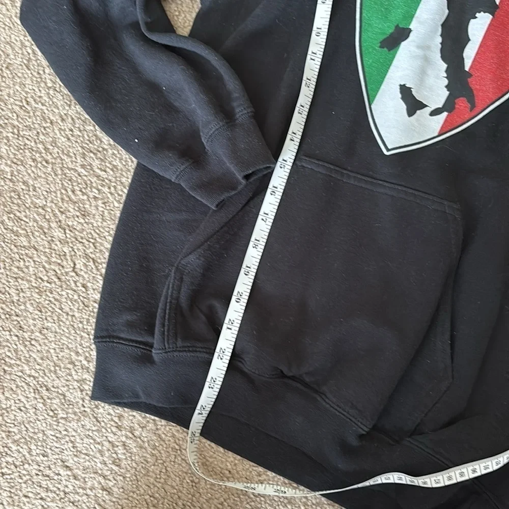 Italia Black Hoodie Size small